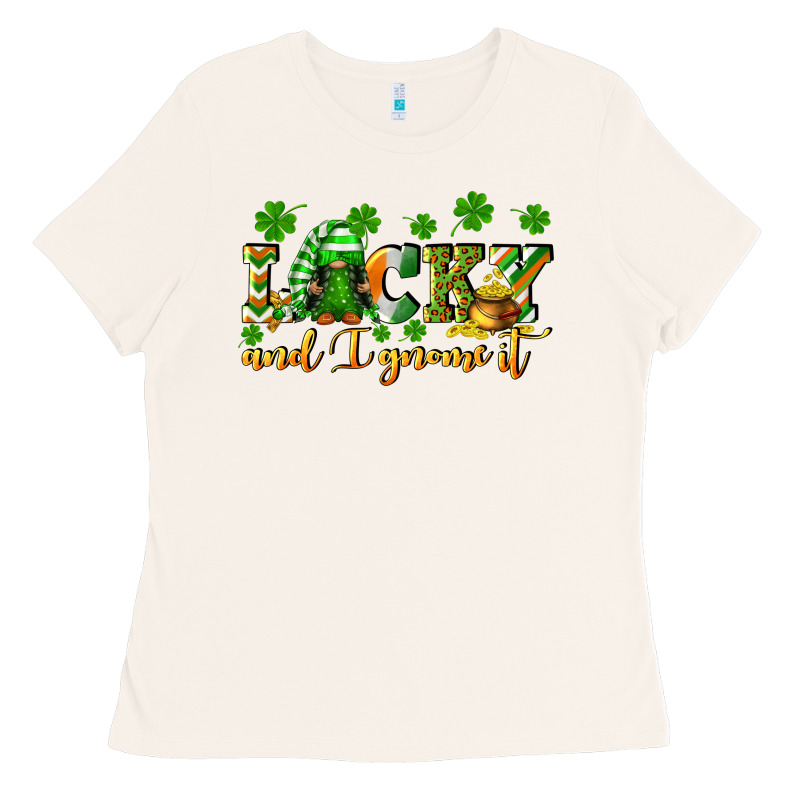 Lucky And I Gnome It St. Patrick's Day Ladies Tee by CowGirlArtShop | Teevron