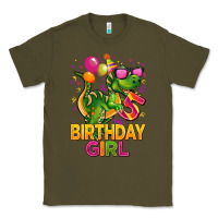 Army Green 5 rd birthday girl t rex pink Classic Tee - CowGirlArtShop