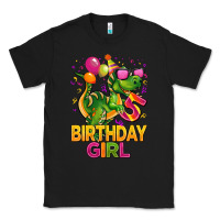 Black 5 rd birthday girl t rex pink Classic Tee - CowGirlArtShop