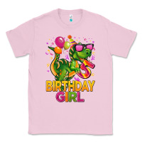 Bubblegum Pink 5 rd birthday girl t rex pink Classic Tee - CowGirlArtShop