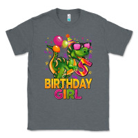 Charcoal Heather 5 rd birthday girl t rex pink Classic Tee - CowGirlArtShop