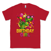 Red 5 rd birthday girl t rex pink Classic Tee - CowGirlArtShop
