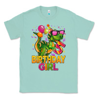 Seafoam 5 rd birthday girl t rex pink Classic Tee - CowGirlArtShop