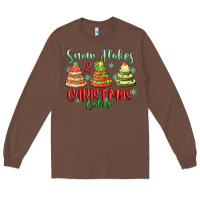 Chestnut snow flakes and christmas cakes Long Sleeve Tee - FaDigitalArtStudio