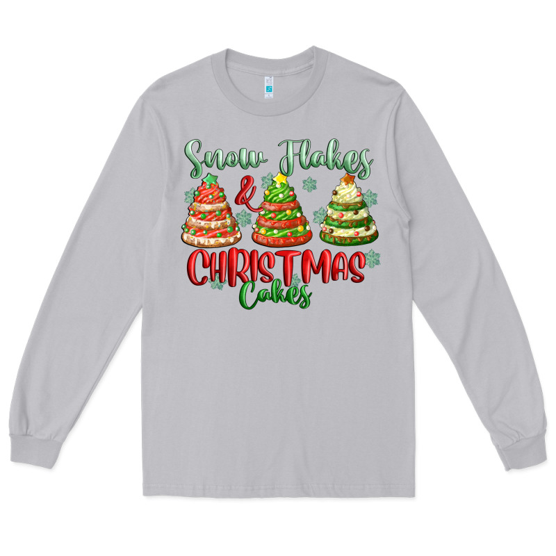 Snow Flakes And Christmas Cakes Long Sleeve Tee by FaDigitalArtStudio | Teevron