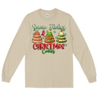 Mushroom snow flakes and christmas cakes Long Sleeve Tee - FaDigitalArtStudio