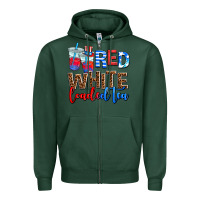Sports Green Red white loaded tea Zipper Hoodie - AdoDesignShop