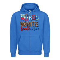 True Royal Red white loaded tea Zipper Hoodie - AdoDesignShop
