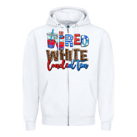 White Red white loaded tea Zipper Hoodie - AdoDesignShop