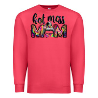 Cardinal hot mess mom messy bun Premium Sweatshirt - JahusDesignShop