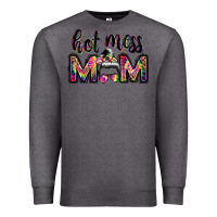 Charcoal Heather hot mess mom messy bun Premium Sweatshirt - JahusDesignShop