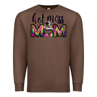 Chestnut hot mess mom messy bun Premium Sweatshirt - JahusDesignShop