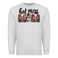 Dove Grey hot mess mom messy bun Premium Sweatshirt - JahusDesignShop