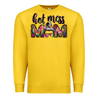 Lemon hot mess mom messy bun Premium Sweatshirt - JahusDesignShop
