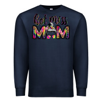 Navy hot mess mom messy bun Premium Sweatshirt - JahusDesignShop