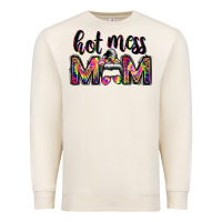 Sandshell hot mess mom messy bun Premium Sweatshirt - JahusDesignShop