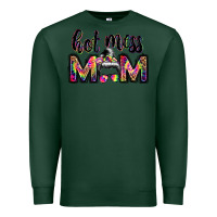 Sports Green hot mess mom messy bun Premium Sweatshirt - JahusDesignShop