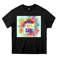 Black spoiler alert i don't care Heavy Core Tee - TumblerDesignByShophia