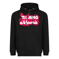 Black te amo mama Heavyweight Hoodie - JahusDesignShop