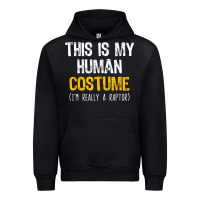 Black human costume raptor halloween velociraptor lazy easy t shirt Urban Hoodie - baoMotion