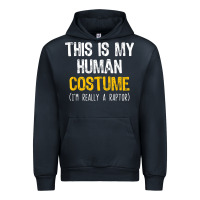 Navy human costume raptor halloween velociraptor lazy easy t shirt Urban Hoodie - baoMotion
