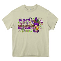 Mossy Mardi Gras drinking team with gnome Heavy Core Tee - HowdyJamesFarm