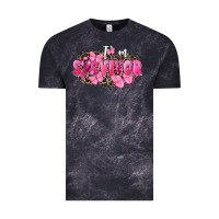 Cloud Black I' m survivor Breast Cancer Vintage Tee - FaDigitalArtStudio