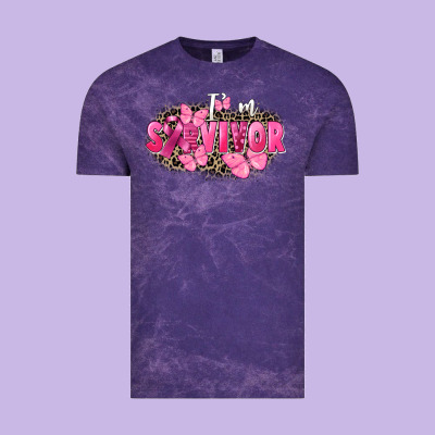 I' M Survivor Breast Cancer Vintage Tee Designed By Fadigitalartstudio