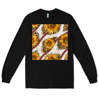 Black baseball sunflowers and leopard seamless pattern Long Sleeve Tee - BundleAndBundleShop