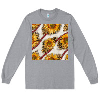 Heather Grey baseball sunflowers and leopard seamless pattern Long Sleeve Tee - BundleAndBundleShop