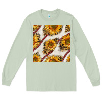 Matcha baseball sunflowers and leopard seamless pattern Long Sleeve Tee - BundleAndBundleShop