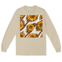 Mushroom baseball sunflowers and leopard seamless pattern Long Sleeve Tee - BundleAndBundleShop