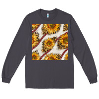 Baseball Sunflowers And Leopard Seamless Pattern Long Sleeve Tee | Teevron