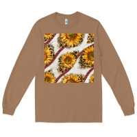 Toasted Coconut baseball sunflowers and leopard seamless pattern Long Sleeve Tee - BundleAndBundleShop
