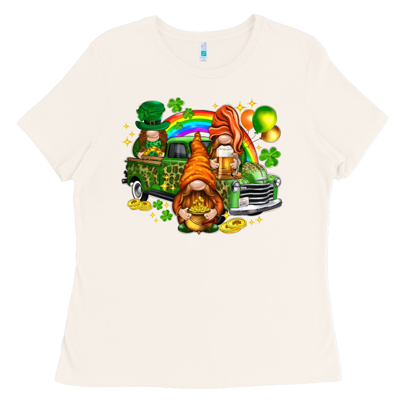 St. Patrick's Day Gnomies With Truck Ladies Tee by HowdyJamesFarm | Teevron
