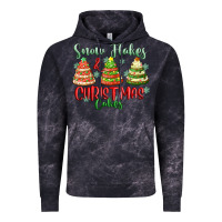 Cloud Black snow flakes and christmas cakes Vintage Hoodie - FaDigitalArtStudio