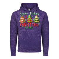 Cloud Purple snow flakes and christmas cakes Vintage Hoodie - FaDigitalArtStudio