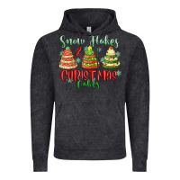 Vintage Black snow flakes and christmas cakes Vintage Hoodie - FaDigitalArtStudio