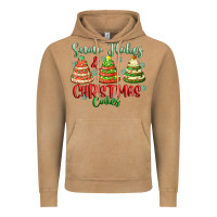 Vintage Camel snow flakes and christmas cakes Vintage Hoodie - FaDigitalArtStudio