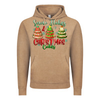 Vintage Coffee snow flakes and christmas cakes Vintage Hoodie - FaDigitalArtStudio