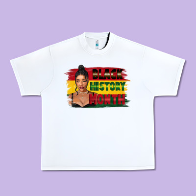 Black History Month Black Girl Urban Heavy Tee Designed By Fadigitalartstudio