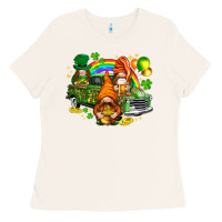 Bone St. Patrick's Day gnomies with truck Ladies Tee - HowdyJamesFarm