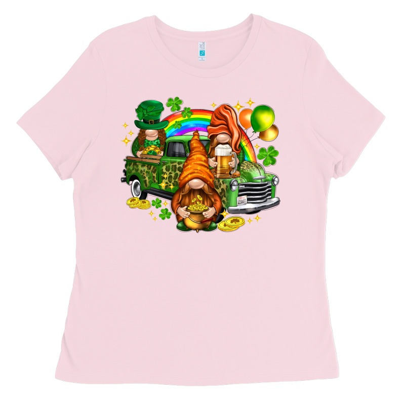 St. Patrick's Day Gnomies With Truck Ladies Tee by HowdyJamesFarm | Teevron