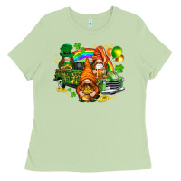 Matcha St. Patrick's Day gnomies with truck Ladies Tee - HowdyJamesFarm