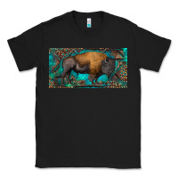 Black Bison with leopard and turquoise Classic Tee - RanaPortraitStore