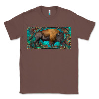 Chestnut Bison with leopard and turquoise Classic Tee - RanaPortraitStore