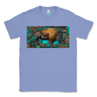 Colony Blue Bison with leopard and turquoise Classic Tee - RanaPortraitStore