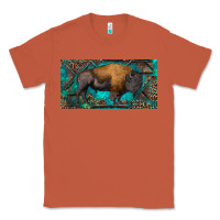 Copper Bison with leopard and turquoise Classic Tee - RanaPortraitStore