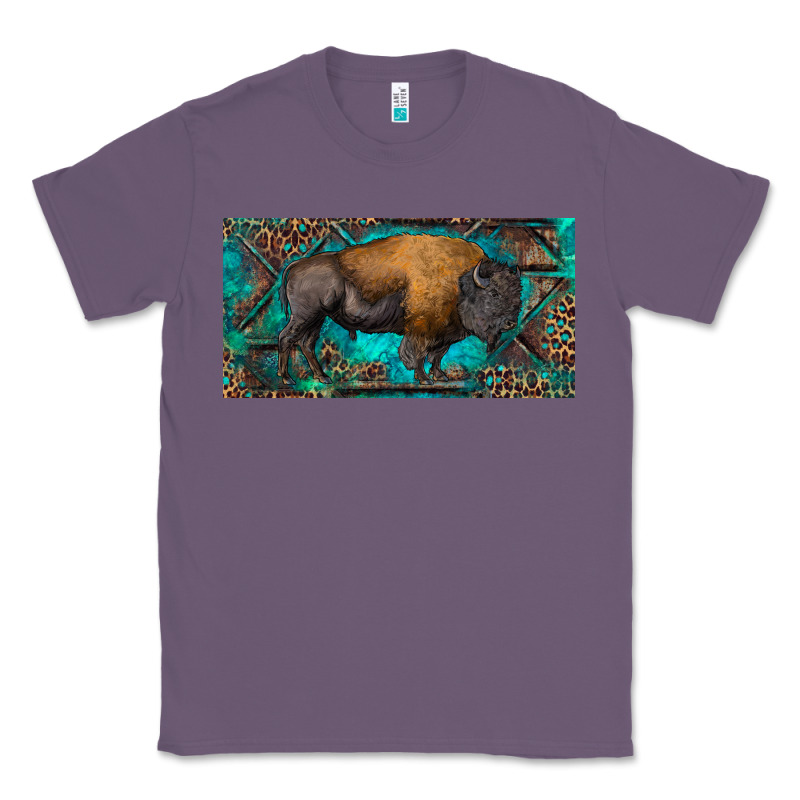 Bison With Leopard And Turquoise Classic Tee by RanaPortraitStore | Teevron