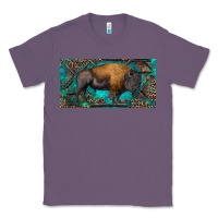 Lavender Bison with leopard and turquoise Classic Tee - RanaPortraitStore
